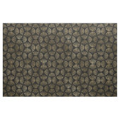 Geel goud en zwart art Deco Fan Pattern Stof (Fat Quarter)