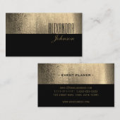 Geel Goud en Zwart Eenvoudige Elegante Professione Visitekaartje (Voorkant / Achterkant)