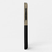 Geel Goud en Zwart Eenvoudige Naam Case-Mate iPhone Case (Achterkant/links)