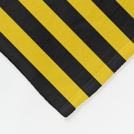 Geel goud en zwart gestreept fleece deken (Hoek)