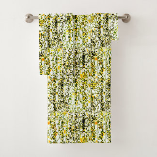 Geel goud- en zwarte Cheetah-handdoekset Bad Handdoek
