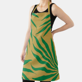 geel goud Groen Leaf Tribal Afrika Schort