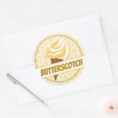 Geel Goud Ice Cream Circle Label (Envelop)