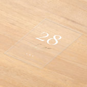 Geel Goud Kalligrafie Acryl Boog Tafelnummers Acryl Uitnodigingen (Laagn)