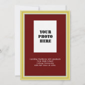 Geel goud Lijst maroon Afstuderen Kaart (Achterkant)