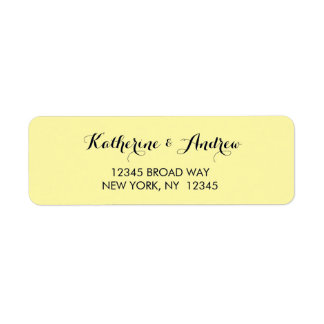 Geel Goud Marine Blauw Retouradres Etiket