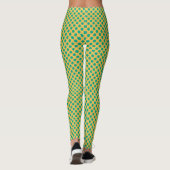 Geel goud met Emerald Green Polka Dots STaylor Leggings (Achterkant)