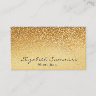 Geel Goud Ombre Glitter Metallic Folie Elegant Visitekaartje