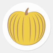 Geel Goud Pompoen Herfst Envelop Verzegeling Ronde Sticker (Voorkant)