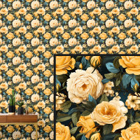 Geel Goud Roos Bloemen Shabby Chic