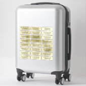 Geel Goud Waterverf Script Gast Adresetiketten Sticker (Koffer)