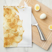 Geel gouden ananas theedoek (Quarter Fold)