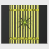 geel gouden ster met naakte omhulling papier (Vlak)