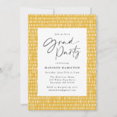 Geel Gouden Stijlvol Schrift Foto Afstudeerfeest Kaart (Achterkant)