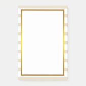 Geel gouden streep wit schoon post-it® notes (Voorkant)