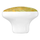 Geel goudglitter keramische knop (Zijkant)