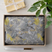 Geel & Grijs 2021 kleur plant bladeren & uilen dec Tissuepapier (Geschenk)