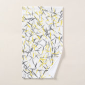 Geel grijs Abstract Bad Handdoek (Handdoek)