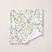 Geel grijs Abstract Bad Handdoek (Wasdoekje)