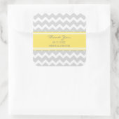 Geel grijs Chevron dank u bruiloft gunst Labels (Tas)