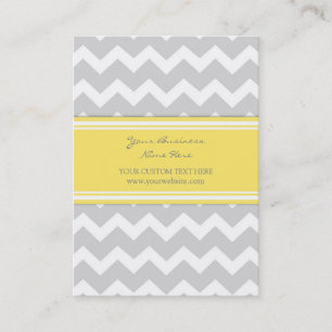 Geel grijs Chevron Retro Visitekaartjes