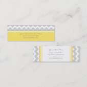 Geel grijs Chevron Retro Visitekaartjes (Voorkant / Achterkant)