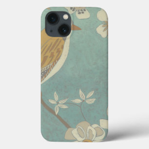 Geel, grijs en beige vogel op een filiaal iPhone 13 hoesje