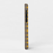 Geel grijs Gingham, gepersonaliseerd Case-Mate iPhone Case (Achterkant/links)