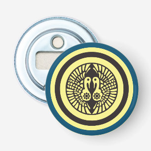  Geel Grijs Ikko Ikki Japan Mon Oriental Button Flesopener