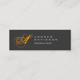 Geel Grijs Klassiek Monogram Plain Visitekaartje
