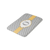 Geel grijs Quatrefoil Monogram Bathmat Bath Mats Badmat (Gekanteld)