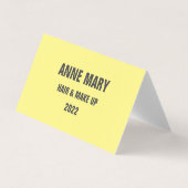 Geel grijs schoonheidssalon 2022 visitekaartjes (Voorkant)