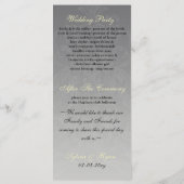 "geel grijs" Trouwprogramma Programma (Achterkant)