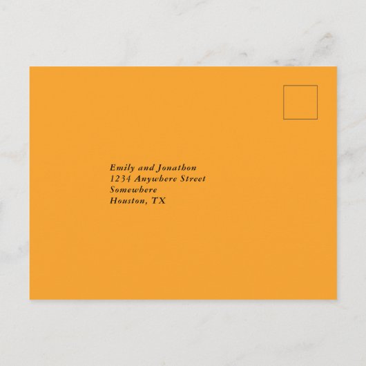 Geel Grijs Waterverf Bloemen Bruiloft RSVP Uitnodiging Briefkaart (Achterkant)