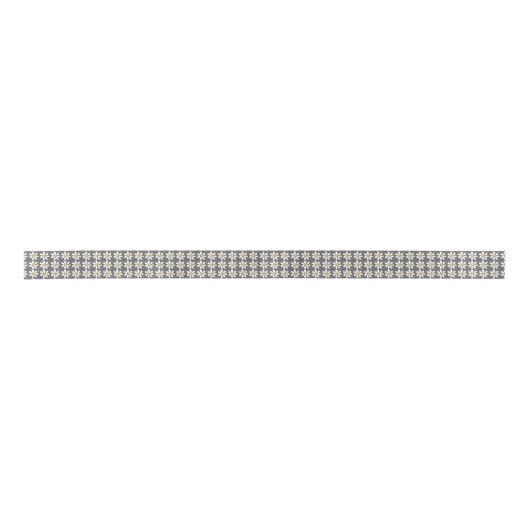 Geel grijs wit Daisy Pattern Lint (Voorkant)