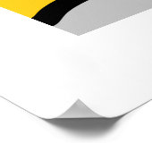 Geel grijs Zwart wit Abstract Poster (Hoek)