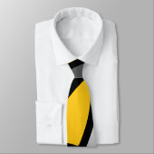 Geel grijs Zwart wit Abstract Stropdas (Gebonden)