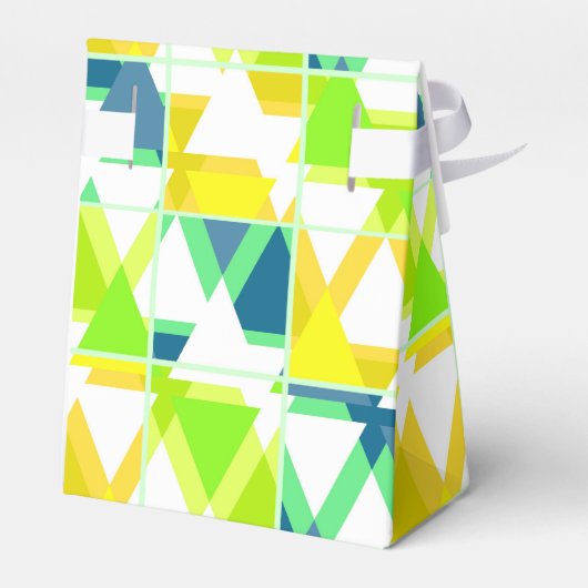 Geel groen abstract bedankdoosjes (Achterkant)