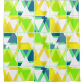 Geel groen abstract douchegordijn (Voorkant)