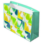 Geel groen abstract groot cadeauzakje (Achterkant Gekanteld)