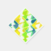 Geel groen abstract servetten (Hoek)