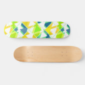 Geel groen abstract skateboard (Horizontaal)