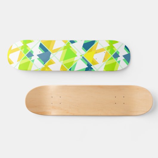 Geel groen abstract skateboard (Horizontaal)
