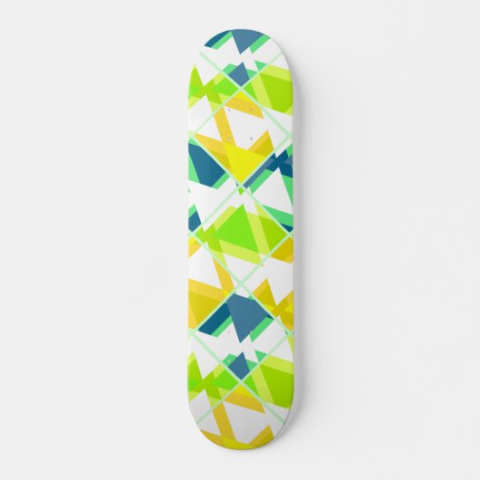 Geel groen abstract skateboard (Voorkant)