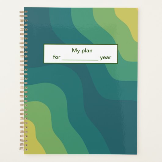 Geel groen abstract voor een positieve stemming planner (Voorkant)