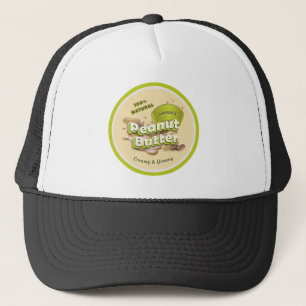 Geel Groen Beige Pindakaas Logo Promotionele Trucker Pet