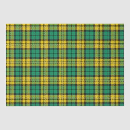 Geel Groen Blackwatch Campbell Tartan Plaid Tissuepapier (Voorkant)