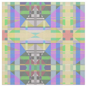 Geel Groen Blauw Paars Geometrisch Stof
