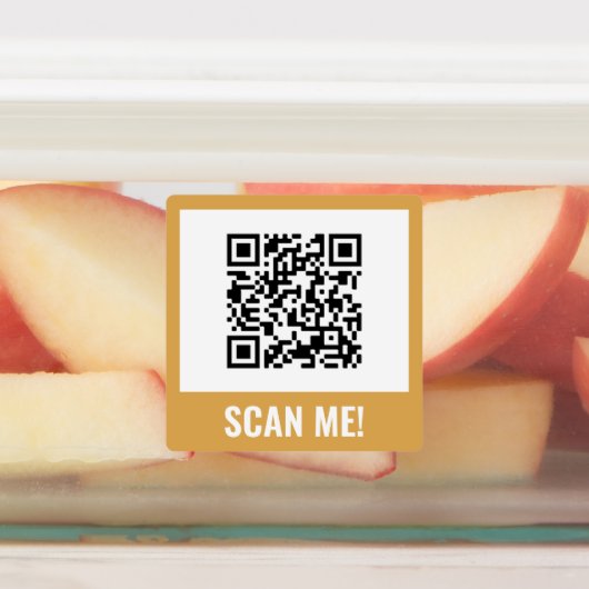 Geel Groen Blauw Scan me! QR-codelijsten Labels (Aangebracht)