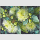 Geel Groen Bloeiende Gumnut Decoupage Tissuepapier (Voorkant)